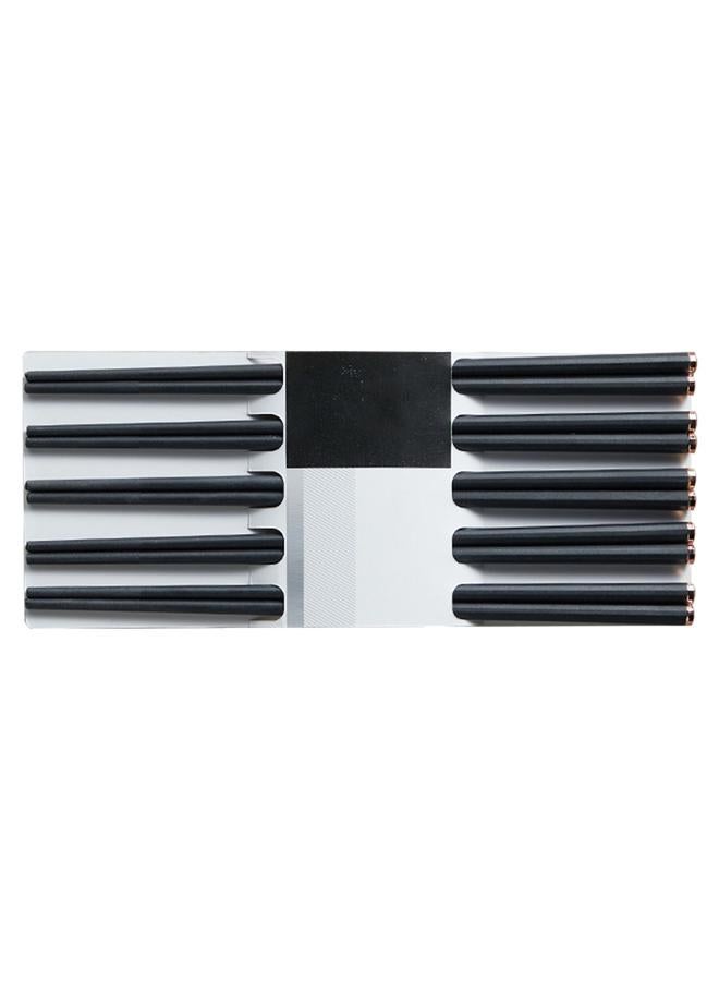 5 Pairs Alloy Cooking Chopsticks Prevent Slip High Temperature Resistant Food Grade Chopsticks Set for Home Black Gold - Image 3
